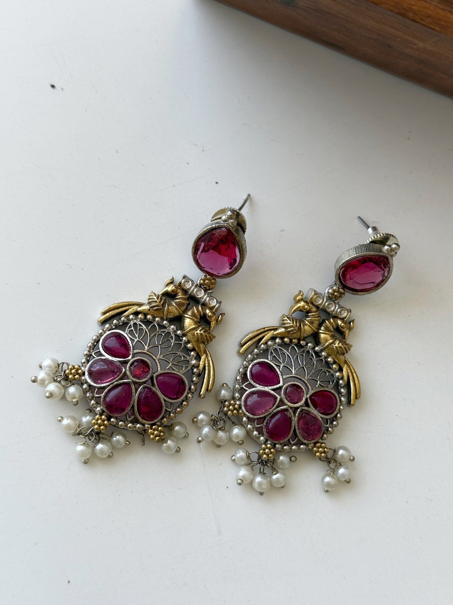 SUBHRA DUAL TONE EARRINGS