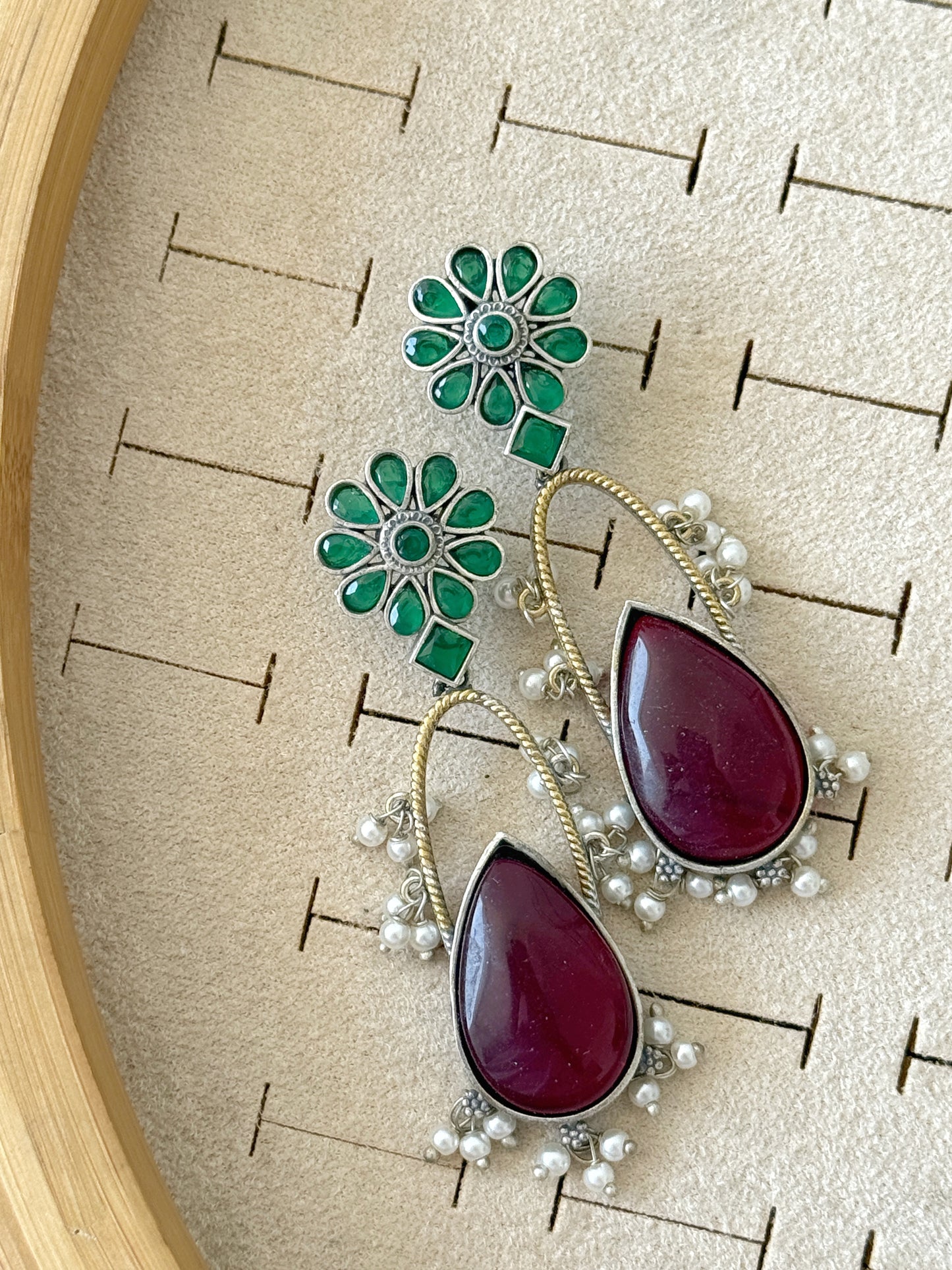 DVITA DUAL TONE EARRINGS