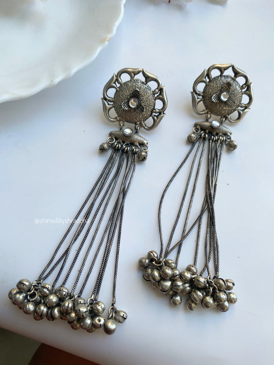 SWARALI LONG GHUNGHAROO EARRINGS