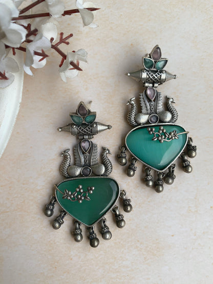 GANIKA SILVERLOOKALIKE EARRINGS