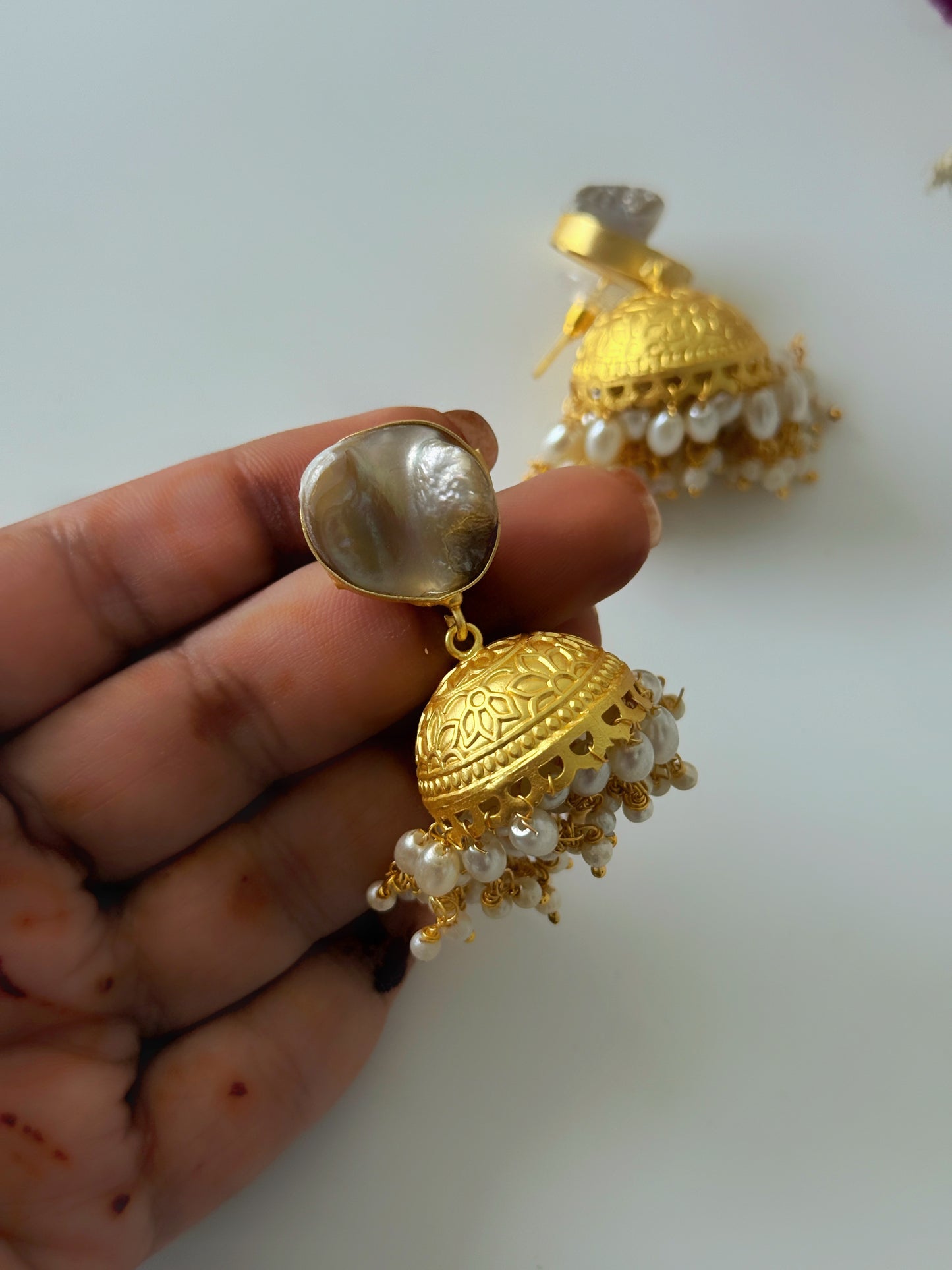 RIDDHIMA PEARL JHUMKA