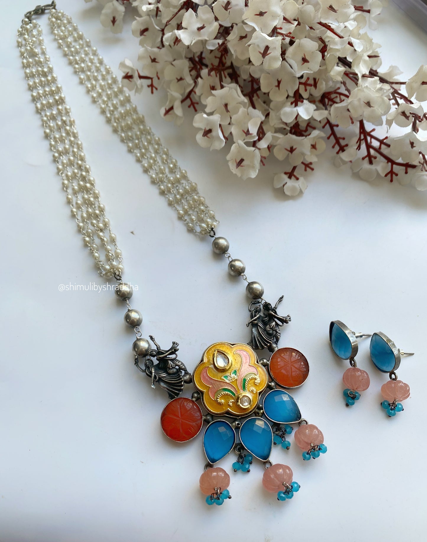 YADUVI MEENAKARI NECKLACE SET