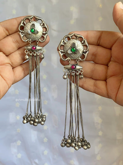 SWARALI LONG GHUNGHAROO EARRINGS