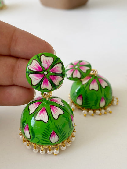 RANGOON MEENAKARI JHUMKA