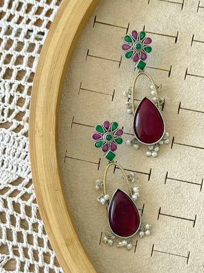 DVITA DUAL TONE EARRINGS