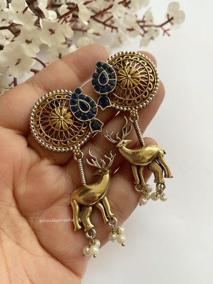 SAMIRA DUAL TONE EARRINGS