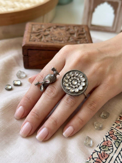 KARNIKA PEACOCK MULTI FINGER RING
