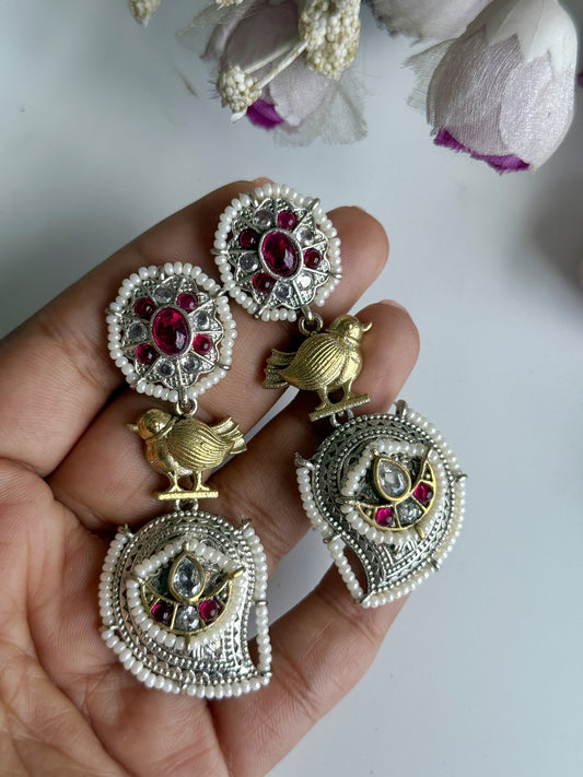 VARSHA DUAL TONE EARRINGS
