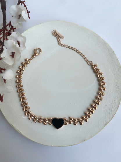 SINGLE HEART CHAIN BRACELET