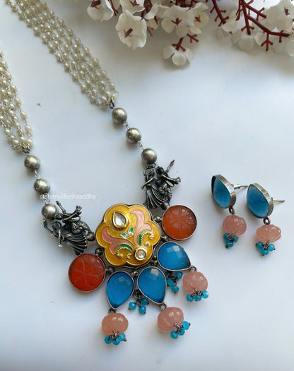 YADUVI MEENAKARI NECKLACE SET