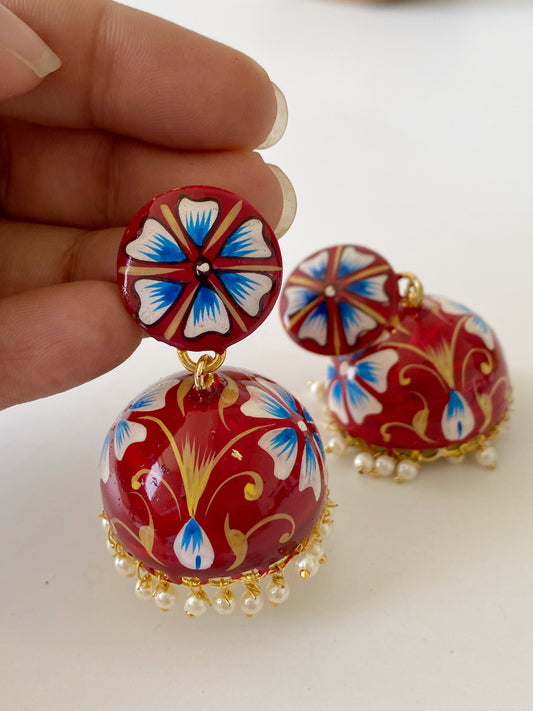 RANGOON MEENAKARI JHUMKA