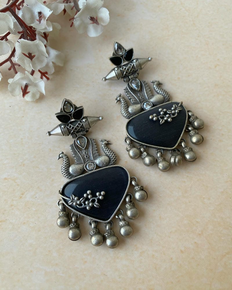 GANIKA SILVERLOOKALIKE EARRINGS