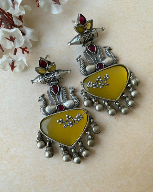 GANIKA SILVERLOOKALIKE EARRINGS