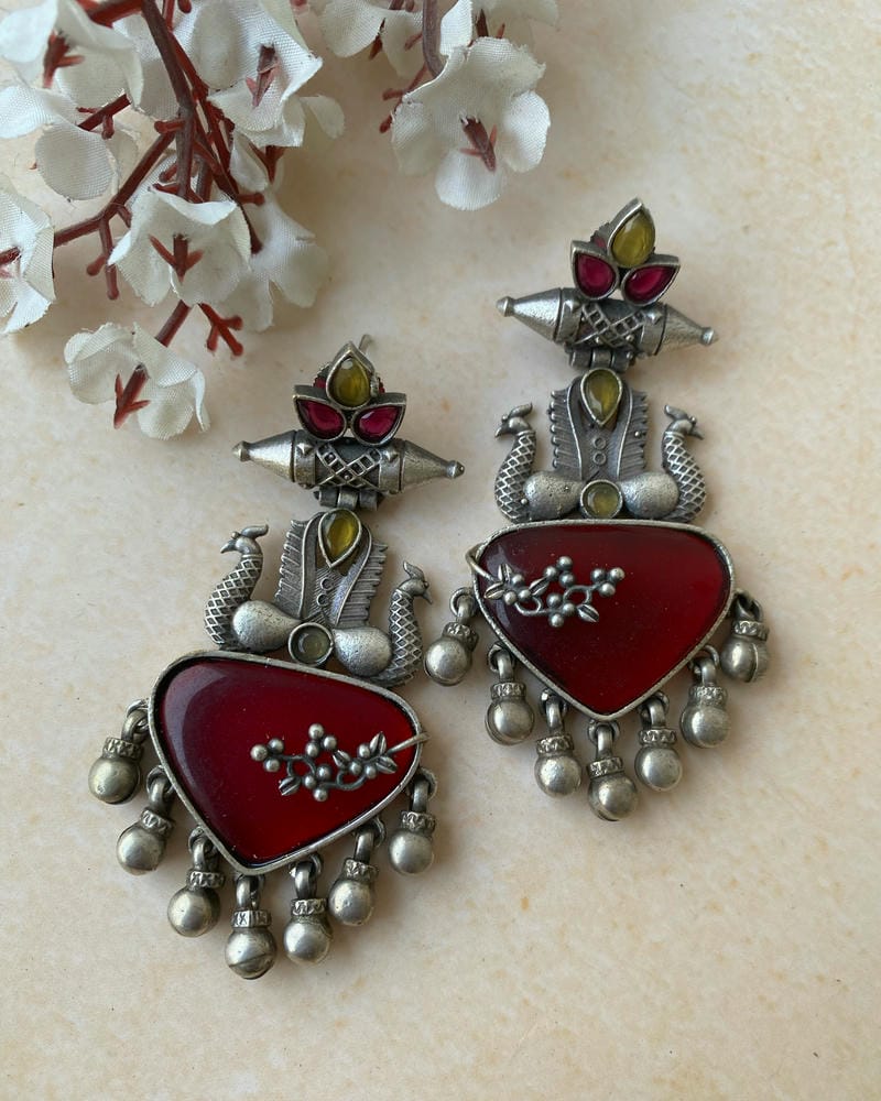 GANIKA SILVERLOOKALIKE EARRINGS