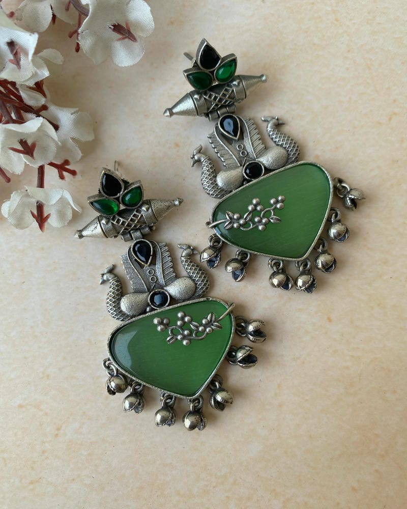GANIKA SILVERLOOKALIKE EARRINGS