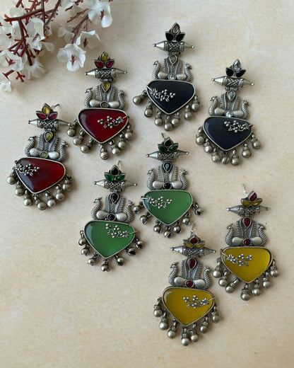 GANIKA SILVERLOOKALIKE EARRINGS