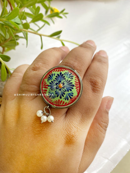 TEJIKA MEENAKARI ADJUSTABLE RINGS