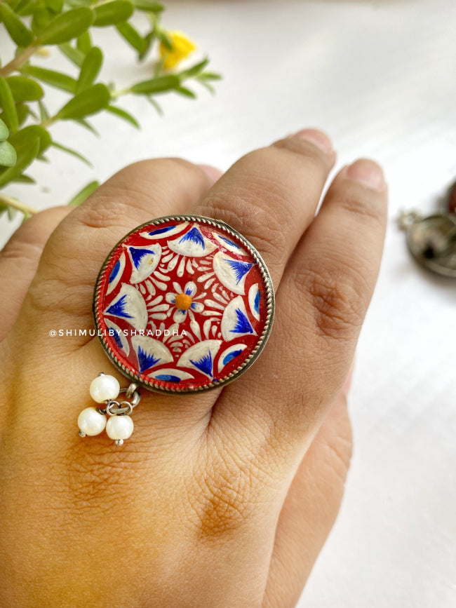 TEJIKA MEENAKARI ADJUSTABLE RINGS