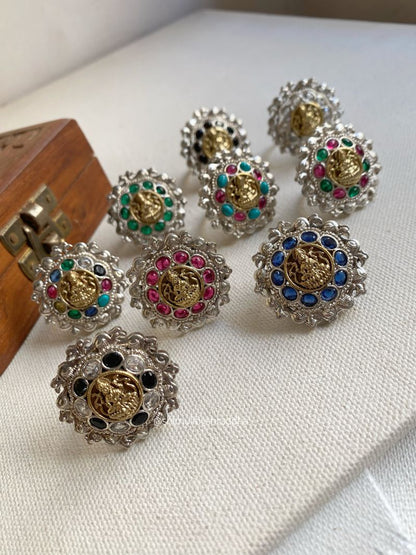 CHAYA DUAL TONE ADJUSTABLE RINGS
