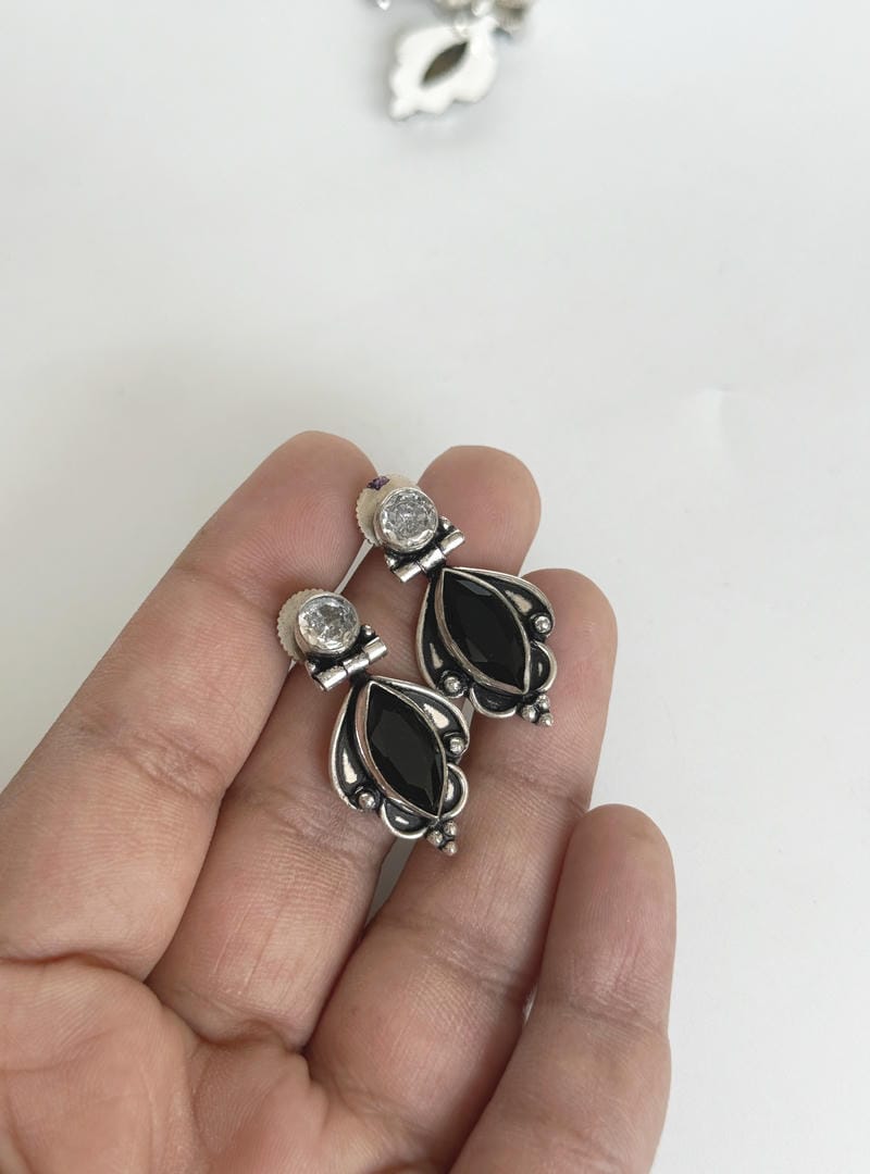 GERMAN SILVER STUD EARRINGS