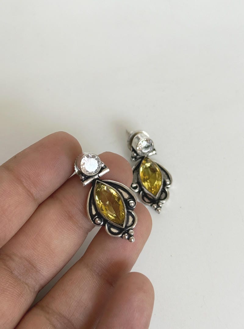 GERMAN SILVER STUD EARRINGS