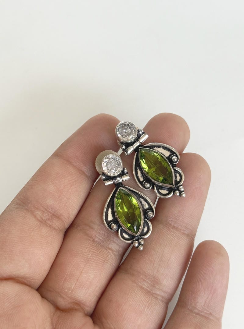 GERMAN SILVER STUD EARRINGS