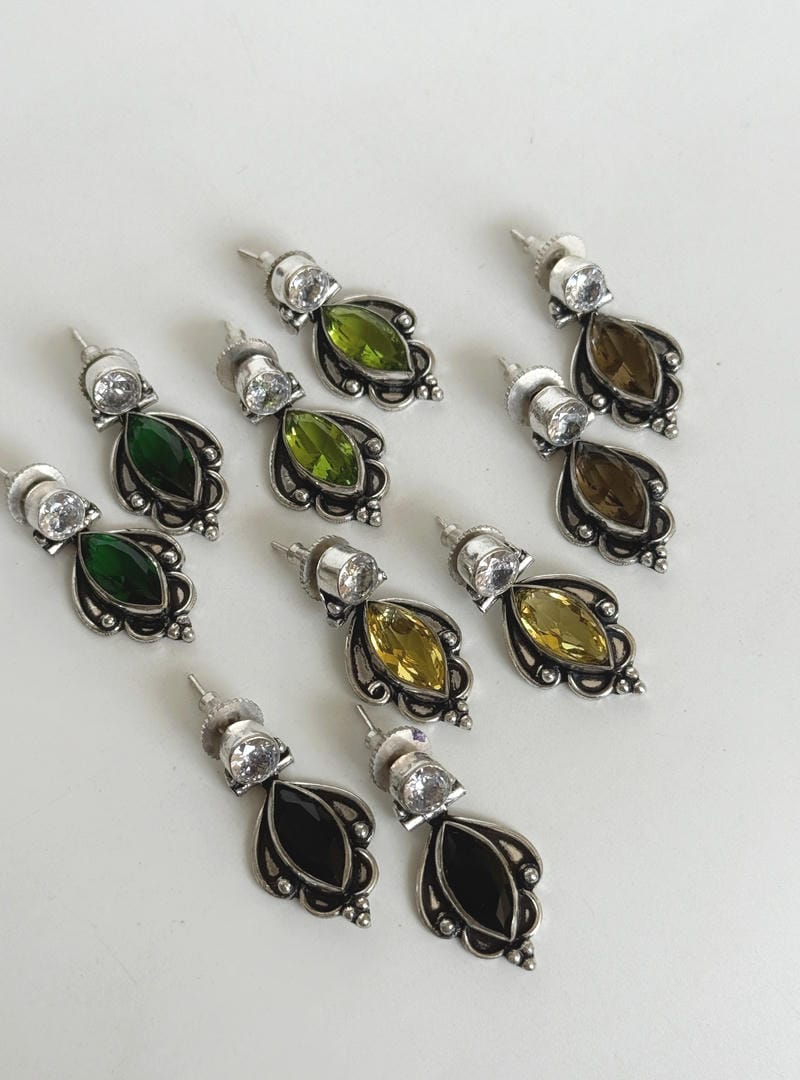GERMAN SILVER STUD EARRINGS