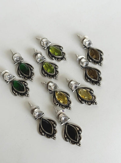 GERMAN SILVER STUD EARRINGS
