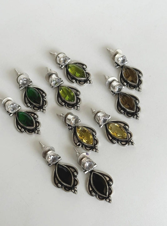 GERMAN SILVER STUD EARRINGS