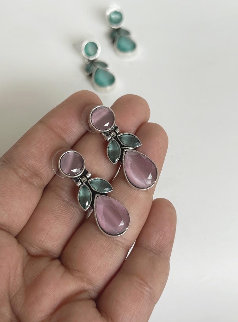 GERMAN SILVER STUD EARRINGS