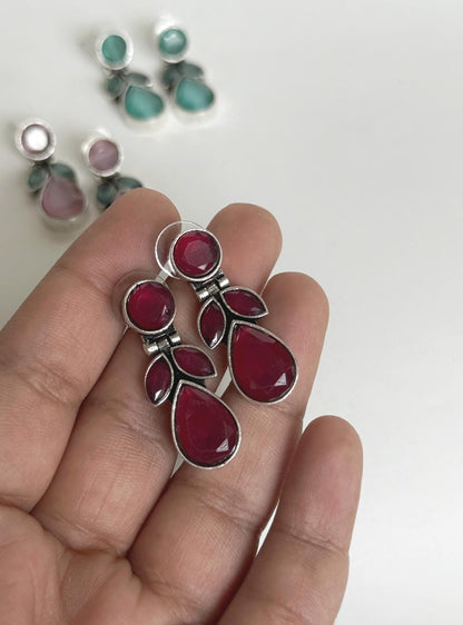 GERMAN SILVER STUD EARRINGS