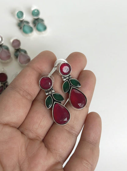 GERMAN SILVER STUD EARRINGS