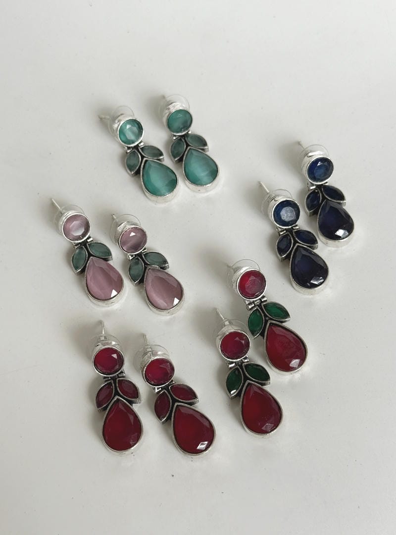 GERMAN SILVER STUD EARRINGS