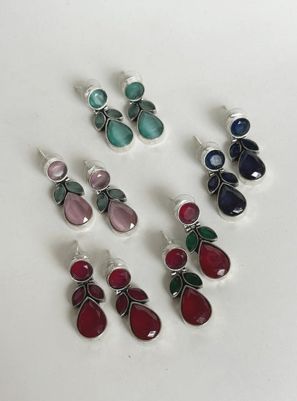 GERMAN SILVER STUD EARRINGS
