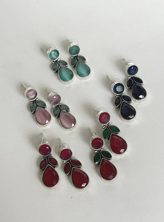 GERMAN SILVER STUD EARRINGS