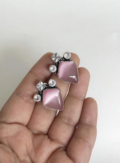 GERMAN SILVER STUD EARRINGS