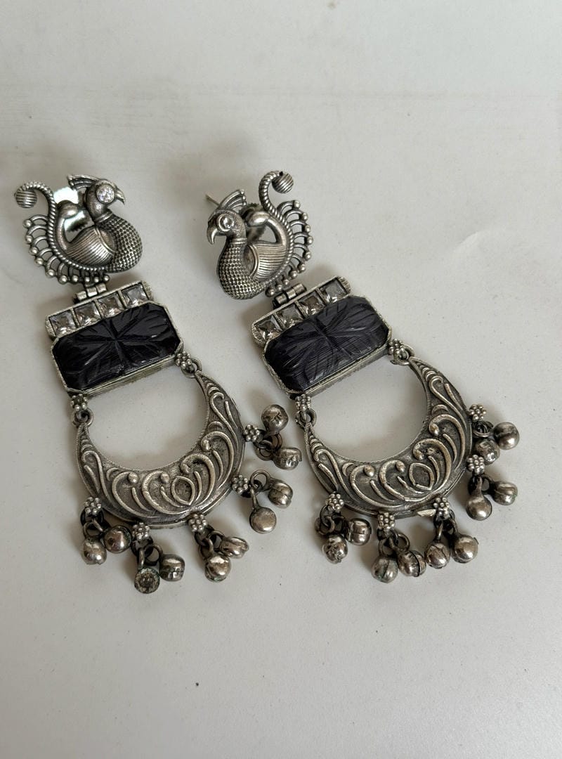 SILVERLOOKALIKE MOR EARRINGS