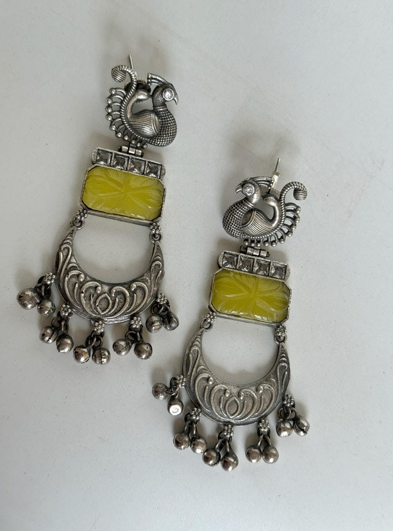 SILVERLOOKALIKE MOR EARRINGS