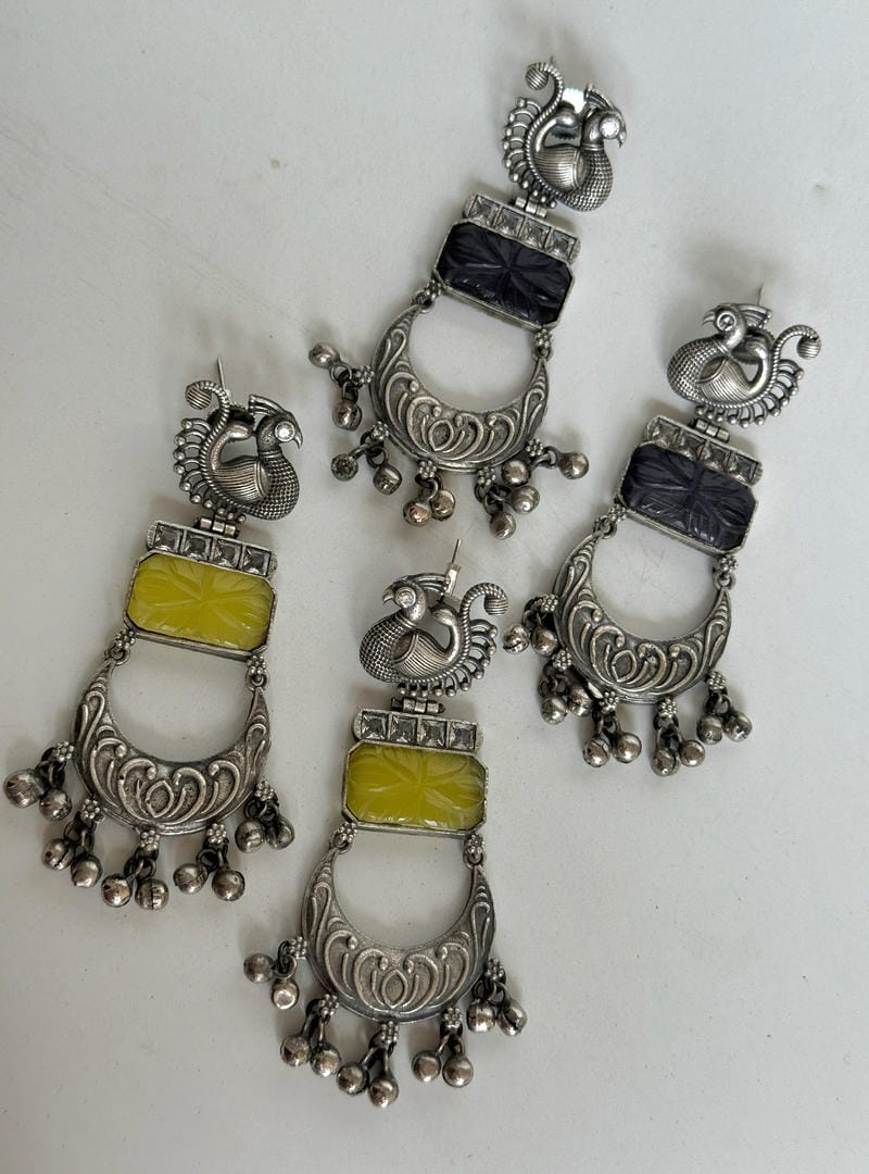 SILVERLOOKALIKE MOR EARRINGS
