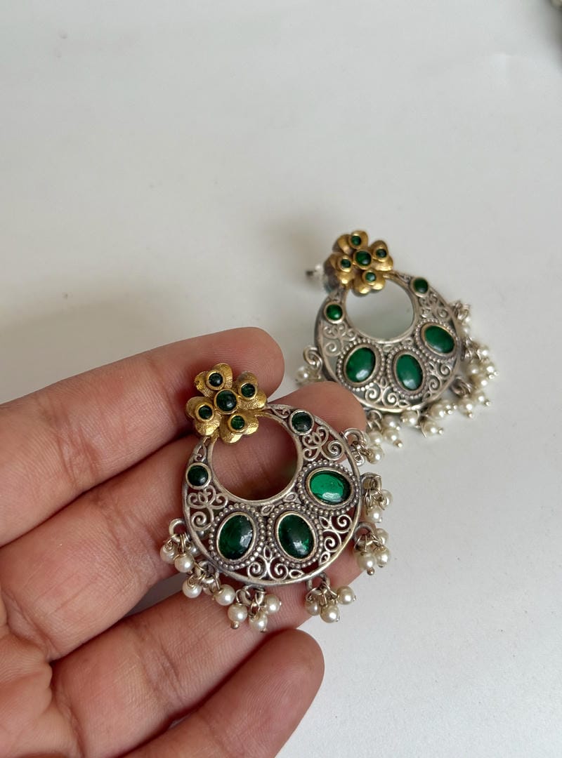 DUAL TONE EARRINGS