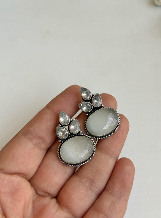 GERMAN SILVER STUD EARRINGS
