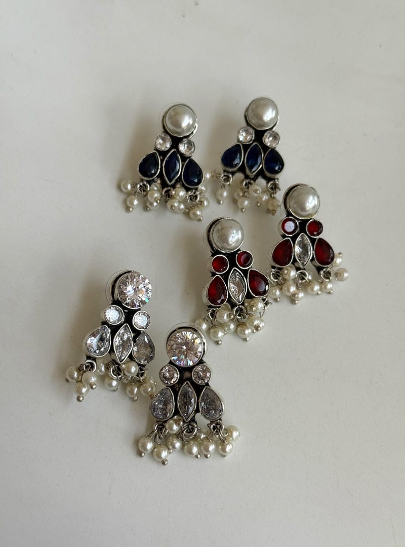GERMAN SILVER STUD EARRINGS