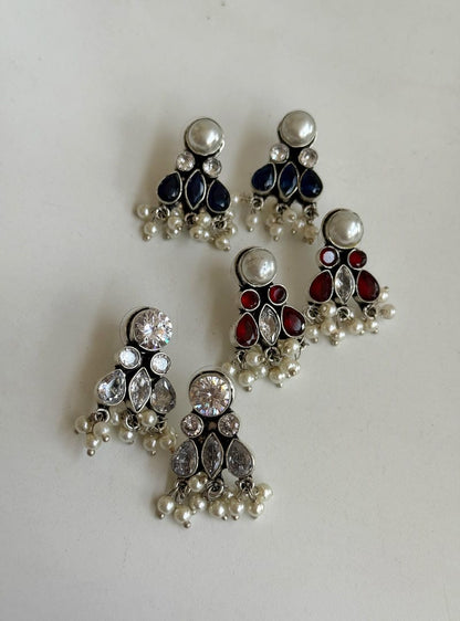 GERMAN SILVER STUD EARRINGS