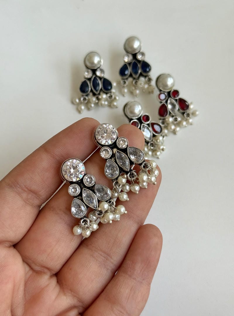 GERMAN SILVER STUD EARRINGS