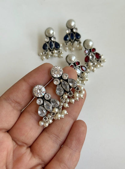 GERMAN SILVER STUD EARRINGS