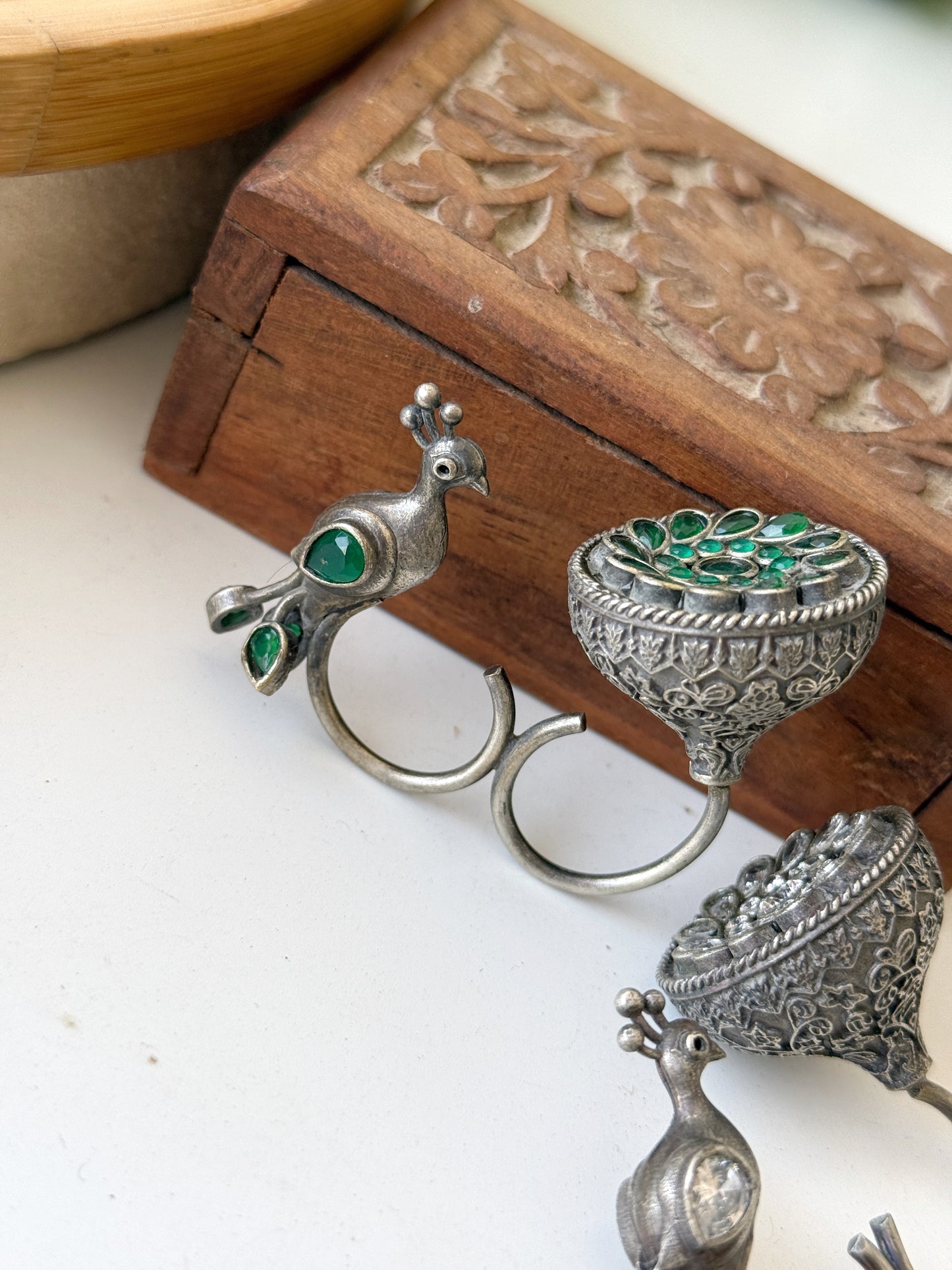 KARNIKA PEACOCK MULTI FINGER RING