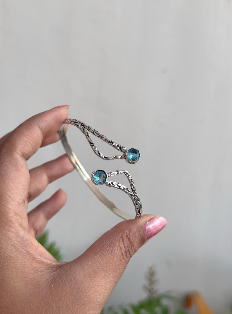 GERMAN SILVER STONE BRACELET